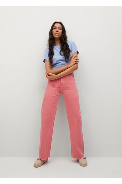MANGO Woman Himmelblaues Damen-T-Shirt für Erwachsene 17002029