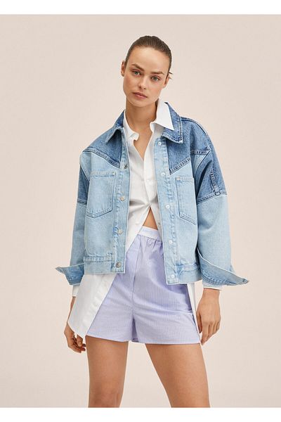 MANGO Woman Pantaloni scurți și bermude albastru de damă