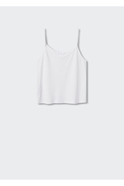 MANGO Woman Λευκό Γυναικείο Μπουστάκι 37040358