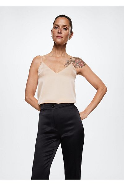 MANGO Woman Naturalny stanik damski