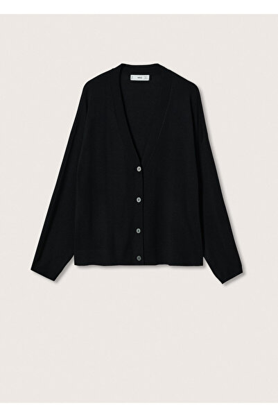 MANGO Woman Černý dámský cardigan 37063834