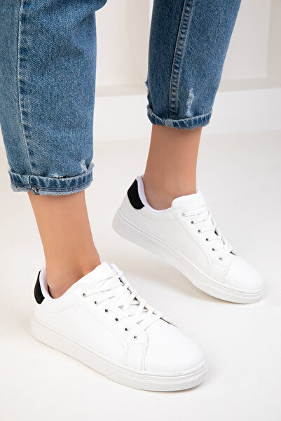SOHO Beyaz-Siyah Kadın Sneaker 14395