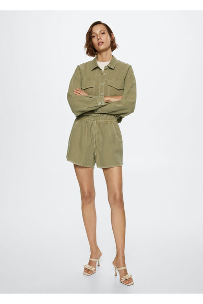 MANGO Woman Γυναικείο πουκάμισο για ενήλικες KHAKI37071281
