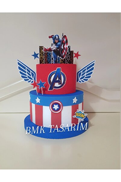 Bmk Parti Tasarım كابتن أمريكا موديل كيك (مارفل)