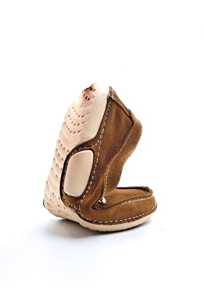 Bulldozer Genuine Suede Leather Anatomical Daily Women's Tan Loafer Shoes