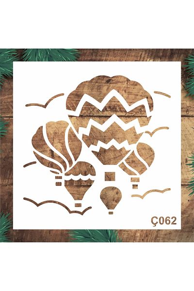 STENCİLTASARIM Stencil Design Ç062 Balloon, Wall Wood Painting Pattern Pattern Wall Wood Glass Painting Patterns