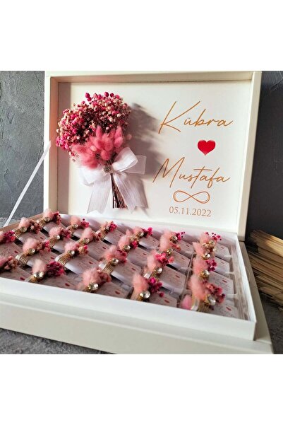 miradizayn Hediyelik kız isteme Inci Süslemeli Söz Nişan Çikolatası