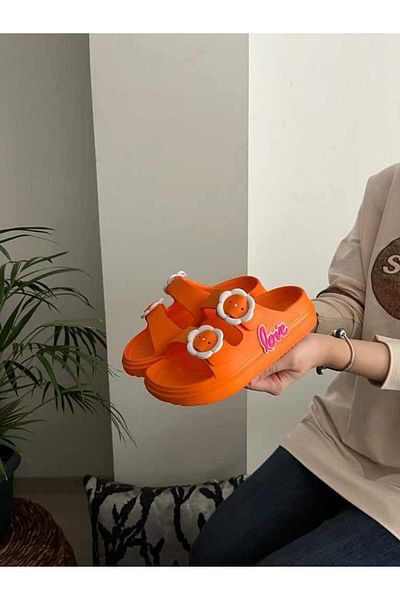Behtah Kundura Love Figured Double Buckle Anatomical High Sole Ultra Light Anti-Slip Beach Pool Daily Children's Slippers