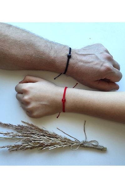 Aksesuar Lover bracelet, red black braid couple bracelet