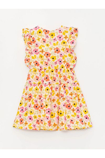 LC Waikiki LCW Kids Crew Neck Floral Girl's Dress