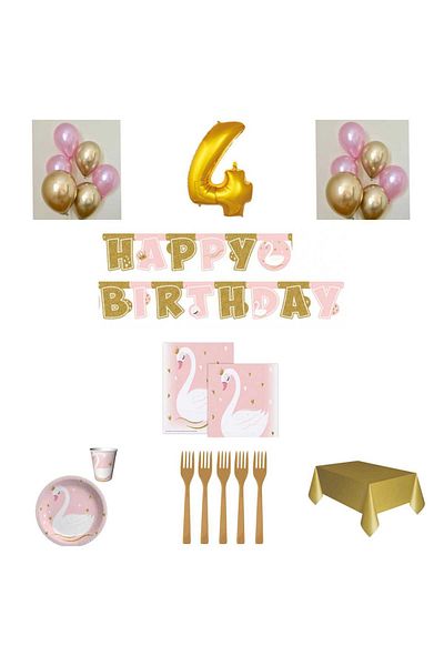 Mini Parti MINI PARTY STORE SWAN PARTY SET