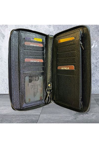 Zenga ΘΗΚΗ ΚΑΡΤΑΣ ΤΣΑΝΤΑΣ ΧΕΡΙΟΥ UNISEX ΓΝΗΣΙΟ ΔΕΡΜΑ