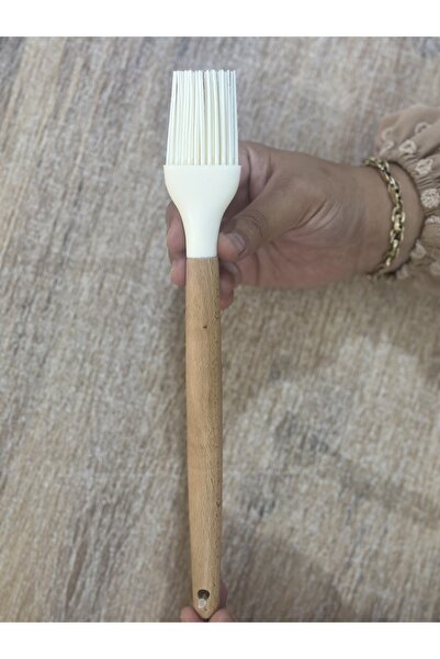 Hibana Bambu Saplı Silikon YUMURTA FIRÇASI( BEYAZ.Hia