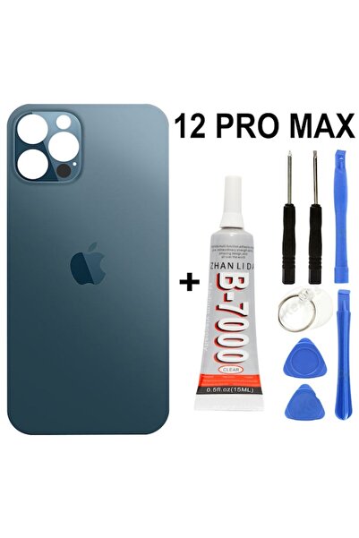Basriko iPhone 12 Pro Max Arka Kapak Pil Kapağı Cam Ürün GOLD RENK