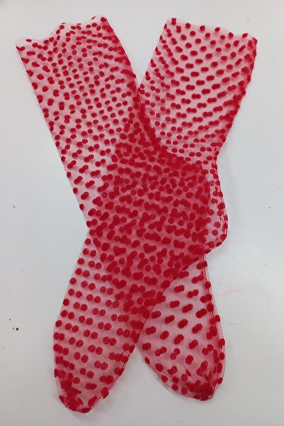 es moda shop Ibiza polka dot gauze socks red