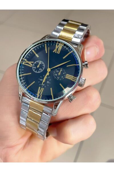 LOOQ Roman Numeral Steel Cord Men's Wrist Watch