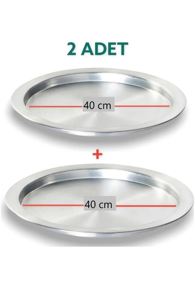 Genel Markalar 2 adet alüminyum 40 cm künefe ve kadayıf tepsisi & tabağı