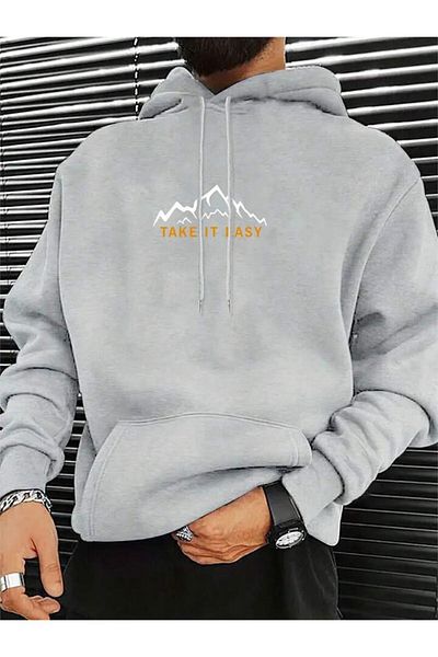 Khione Unisex Take It Easy Φούτερ με κουκούλα με κουκούλα με κουκούλα