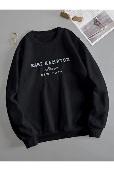 Khione Hanorac oversize unisex cu imprimeu East Hampton
