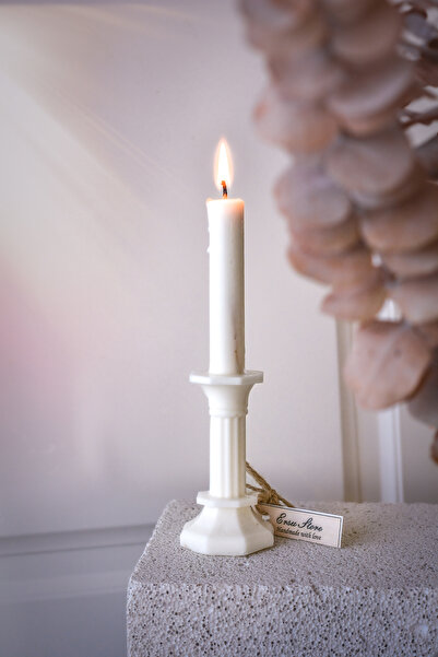 ersustore Şamdan Sütun Modeli Dekoratif Hediyelik Kokulu Soya Wax