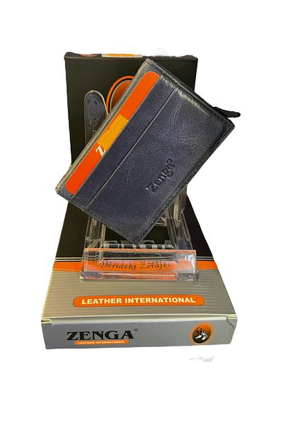 Zenga Suport card din piele originală