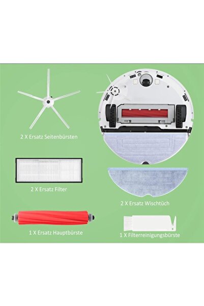 srfn ticaret Κύρια και πλευρική βούρτσα φίλτρα Hepa για το μοντέλο Roborock S7 T7S - Συμβατά με αξεσουάρ