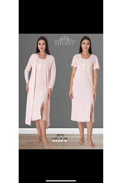 Effortt Effort Nightgown Dressing Gown Set 1 Piece Quality Patterned