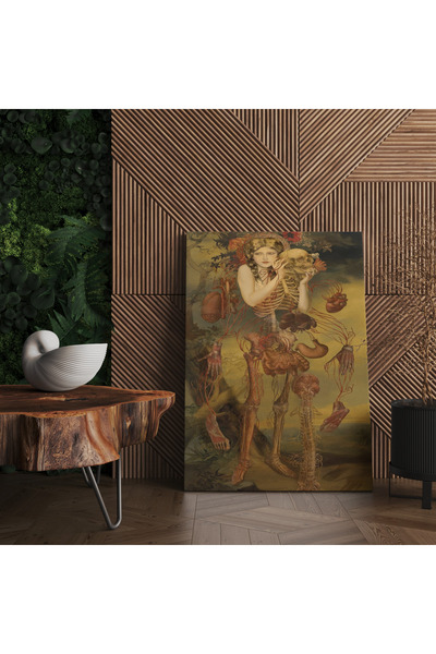 RUGSMODERN Kanvas Tablo Parçalanmış Kadın İskelet Temalı