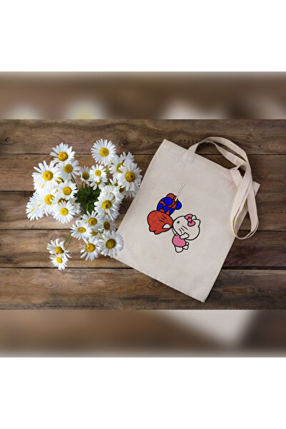 Boom town Spiderman hello kitty PassionisDESIGN υφασμάτινη τσάντα