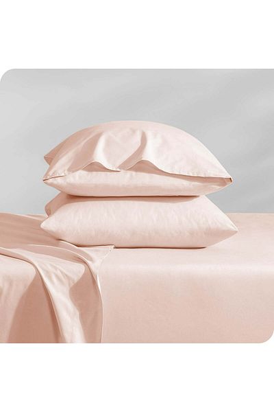 MERTİM Plain Cotton 2-Piece Pillowcase 50x70 Salmon