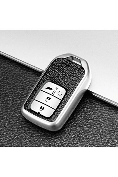 AYCANSTORE Husă Tpu Honda pentru telecomandă cu 4 butoane (argintiu)