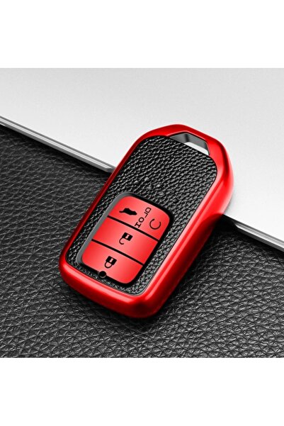 AYCANSTORE Husă TPU pentru telecomandă Honda cu 4 butoane (roșu)