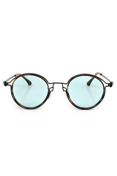 TomyHelf Women's Sunglasses Green Glass Patterned Frame