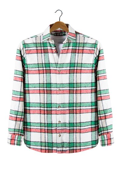 Terapi Men Green Regular Fit Shirt Collar Plaid Lumberjack Shirt
