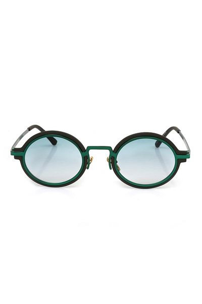 TomyHelf Women's Sunglasses with Green Lenses and Green Frame