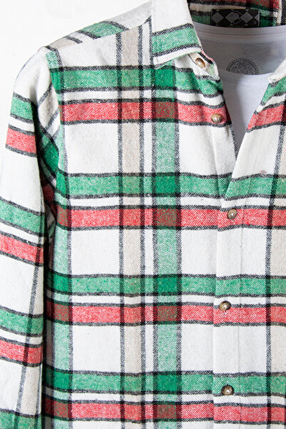 Terapi Men Green Regular Fit Shirt Collar Plaid Lumberjack Shirt