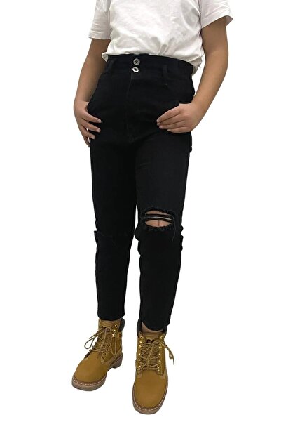 Wild Flower Blugi pentru fete cu talie înaltă din lycra ruptă, cu picior îngust