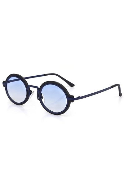 TomyHelf Women's Sunglasses with Blue Lens and Blue Frame