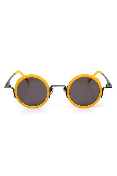 TomyHelf Women's Sunglasses Black Glasses Yellow Frame