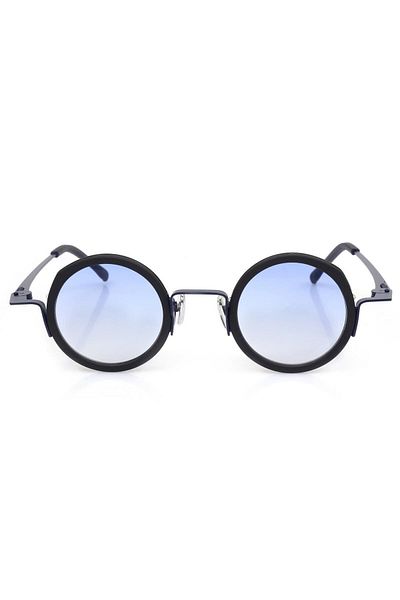 TomyHelf Women's Sunglasses with Blue Lens and Black Frame