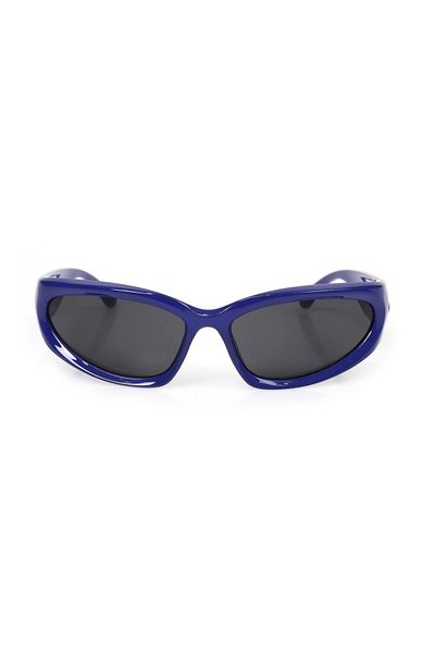 TomyHelf Cycling Glasses Dark Blue Frame Black Glass Wind Protected