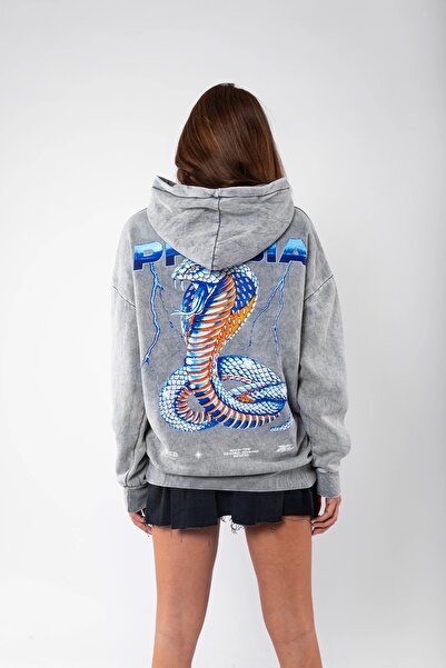 Bak Moda Біла худі з капюшоном Unisex Oversize - Прати можна, з принтом на спині