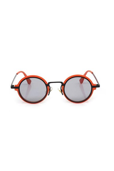 TomyHelf Uv400 Protected Red Frame Smoked Glass Round Women's Sunglasses