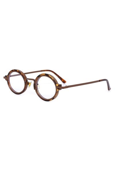 TomyHelf Leopard Frame Blue Light Protected Oval Glasses 9909c5