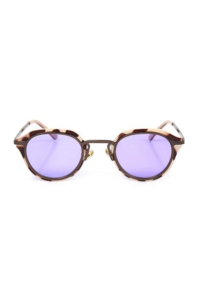 TomyHelf Women's Sunglasses Oval Speckled Frame Purple Glass