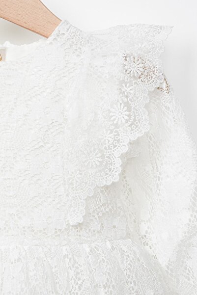 Banamio Elise Baby Girl Child Lace Detailed Embroidery Tulle Dress