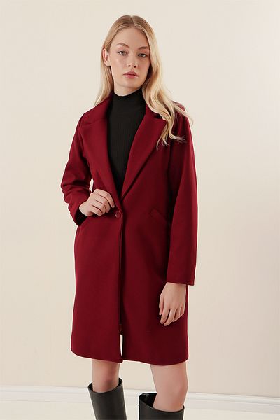 Bigdart 9085 Παλτό Kaşe - Claret Red