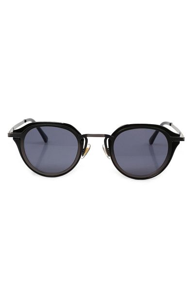 TomyHelf UV400 Protected 2 Year Warranty Black Frame Black Glass Oval Unisex Sunglasses