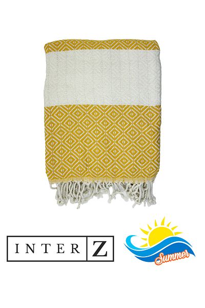 INTER Z Πετσέτα μπάνιου και παραλίας Peshtemal, 100% βαμβάκι, Xxl 100x180 cm, Bodrum