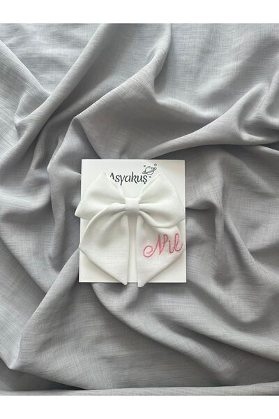 asyakuş Automatic Buckle and Name Embroidery Bow